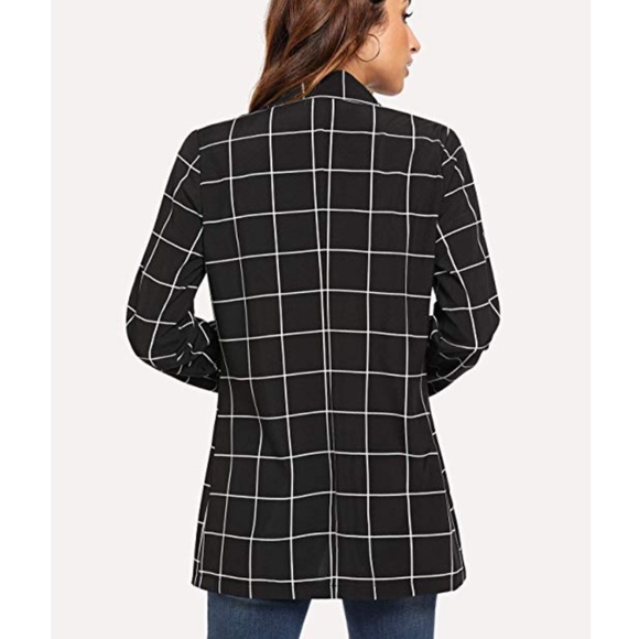 PAYTON  Plaid Boyfriend Blazer - Picture 3 of 4